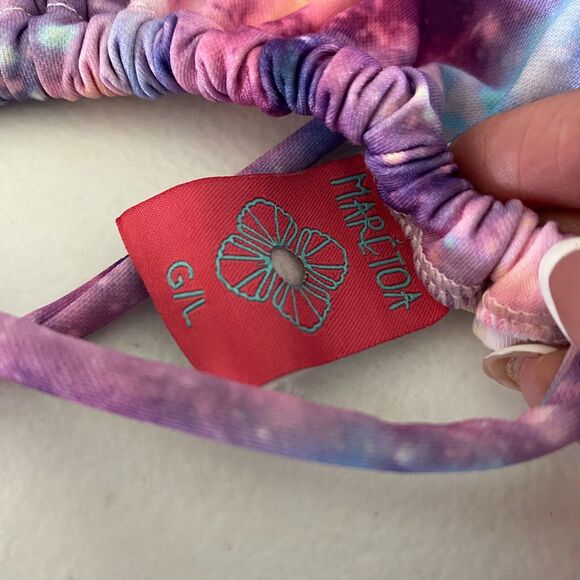 MARETOA Galactic Purple‎ Brazilian Bikini with Ruched Back Size L - Picture 3 of 5